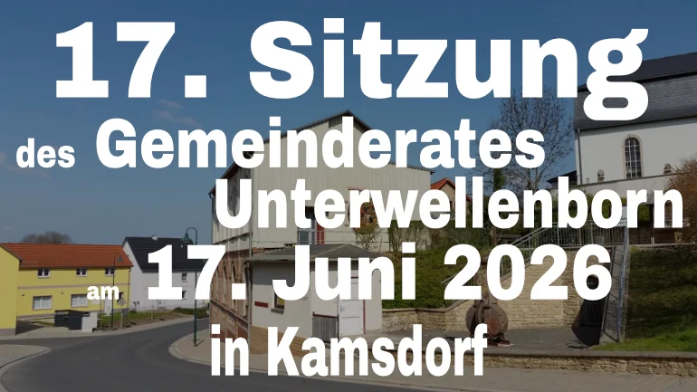 Mehr über den Artikel erfahren 17. Sitzung des Gemeinderates